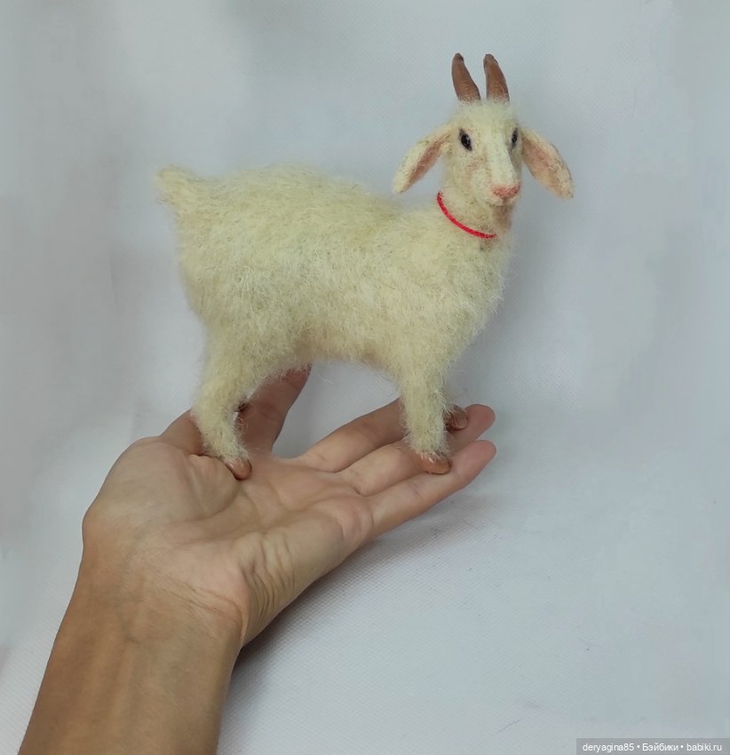 Козлик — Валяные игрушки из шерсти: сухое валяние (фото 5)