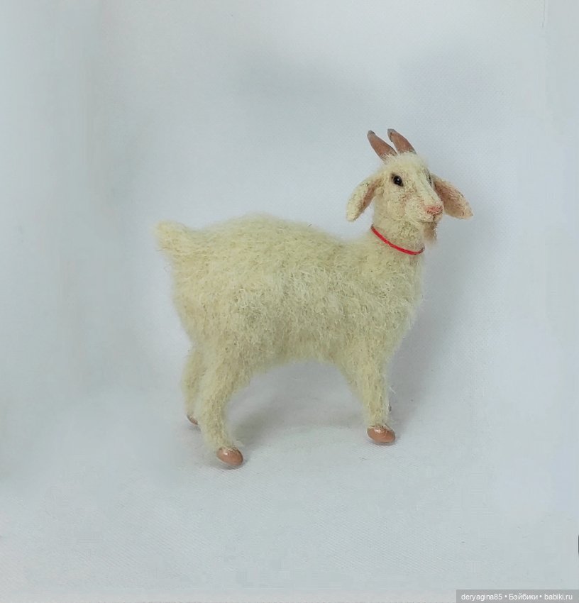 Козлик — Валяные игрушки из шерсти: сухое валяние