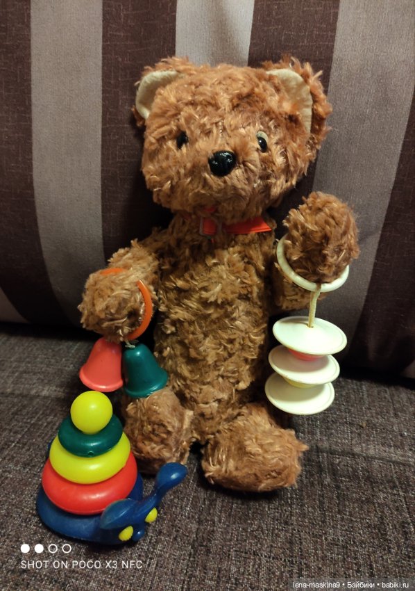 Мишка гармонист — Игрушки СССР и советского детства: резиновые