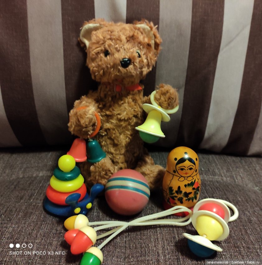 Мишка гармонист — Игрушки СССР и советского детства: резиновые