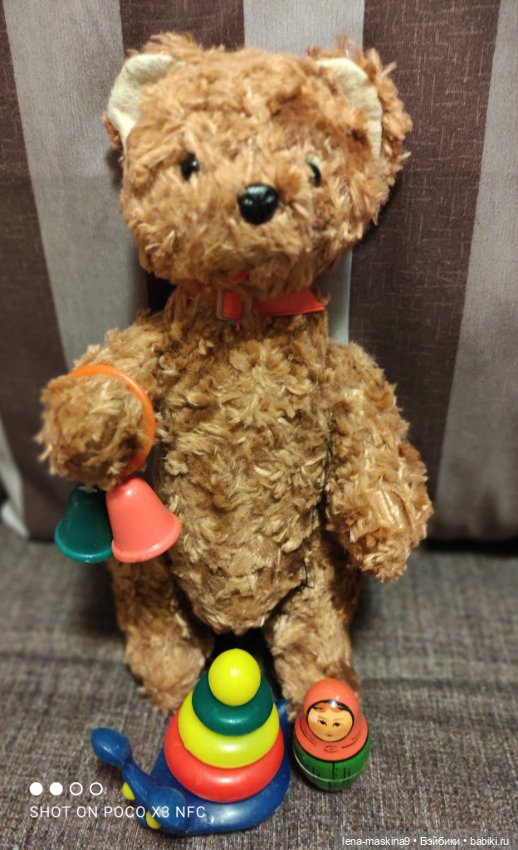 Мишка гармонист — Игрушки СССР и советского детства: резиновые (фото 9)