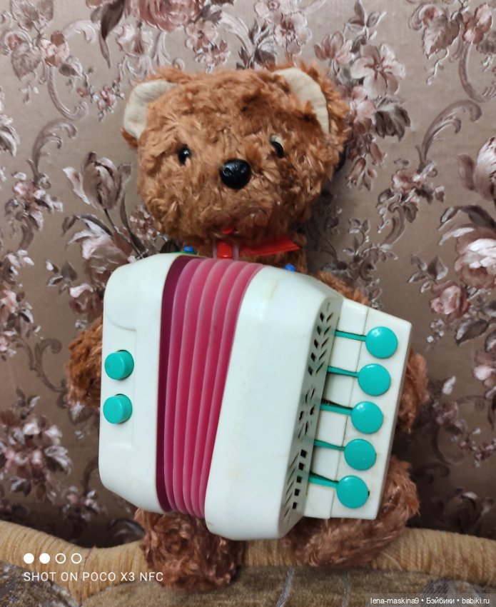 Мишка гармонист — Игрушки СССР и советского детства: резиновые