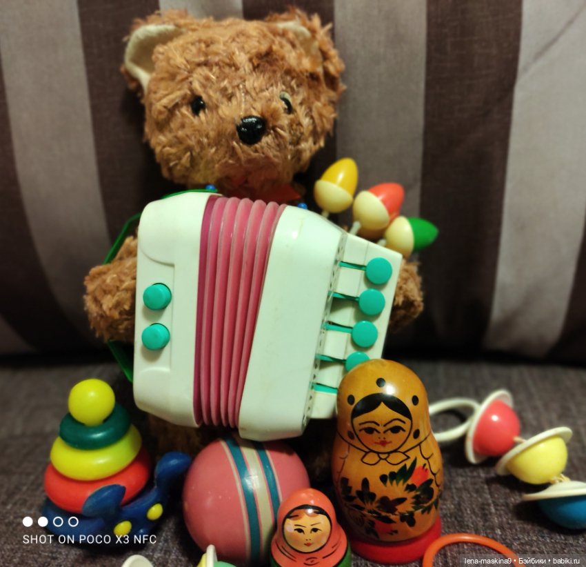 Мишка гармонист — Игрушки СССР и советского детства: резиновые