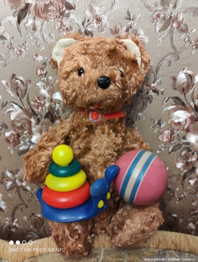 Мишка гармонист — Игрушки СССР и советского детства: резиновые (фото 4)