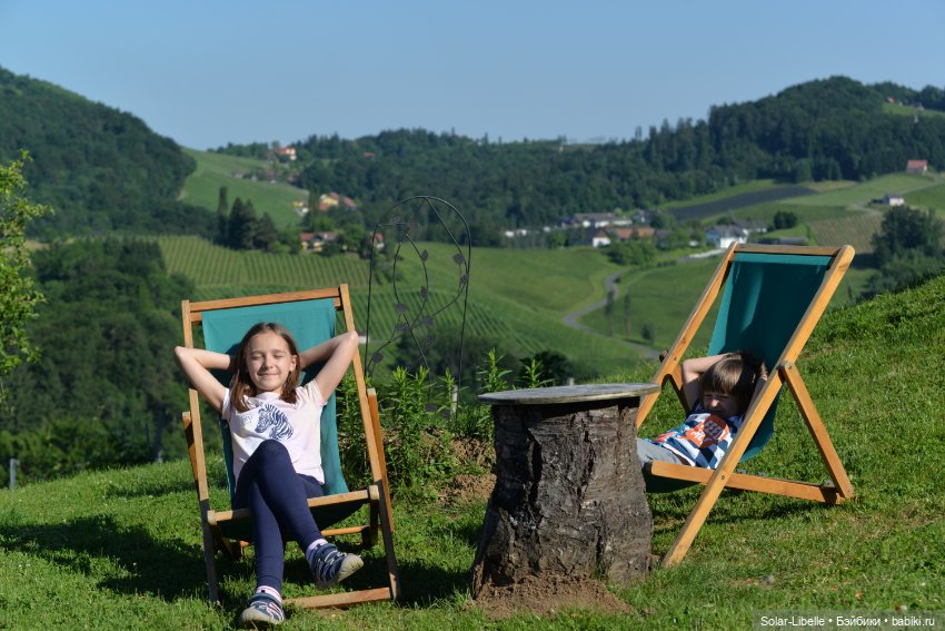"Штирийская" Тоскана и кидзик на прогулке
