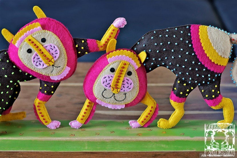 Авторские игрушки из фетра Ольги Янгировой