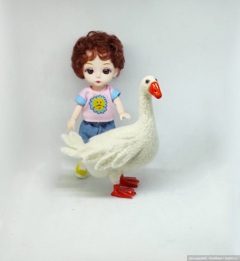 Еще один гусь — Валяные игрушки из шерсти: сухое валяние (фото 7)