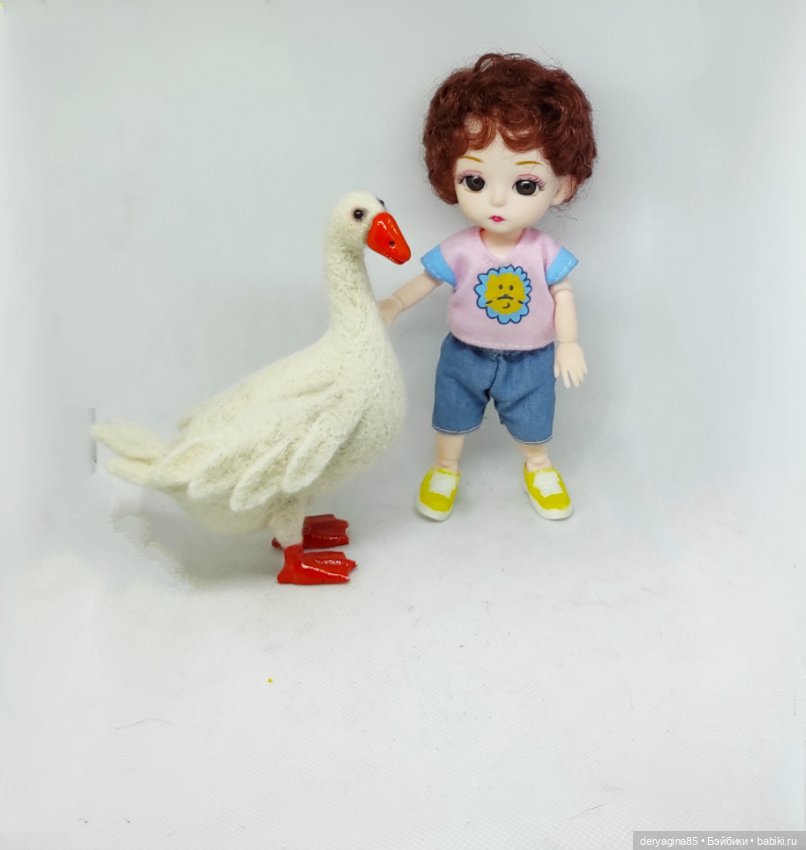 Еще один гусь — Валяные игрушки из шерсти: сухое валяние