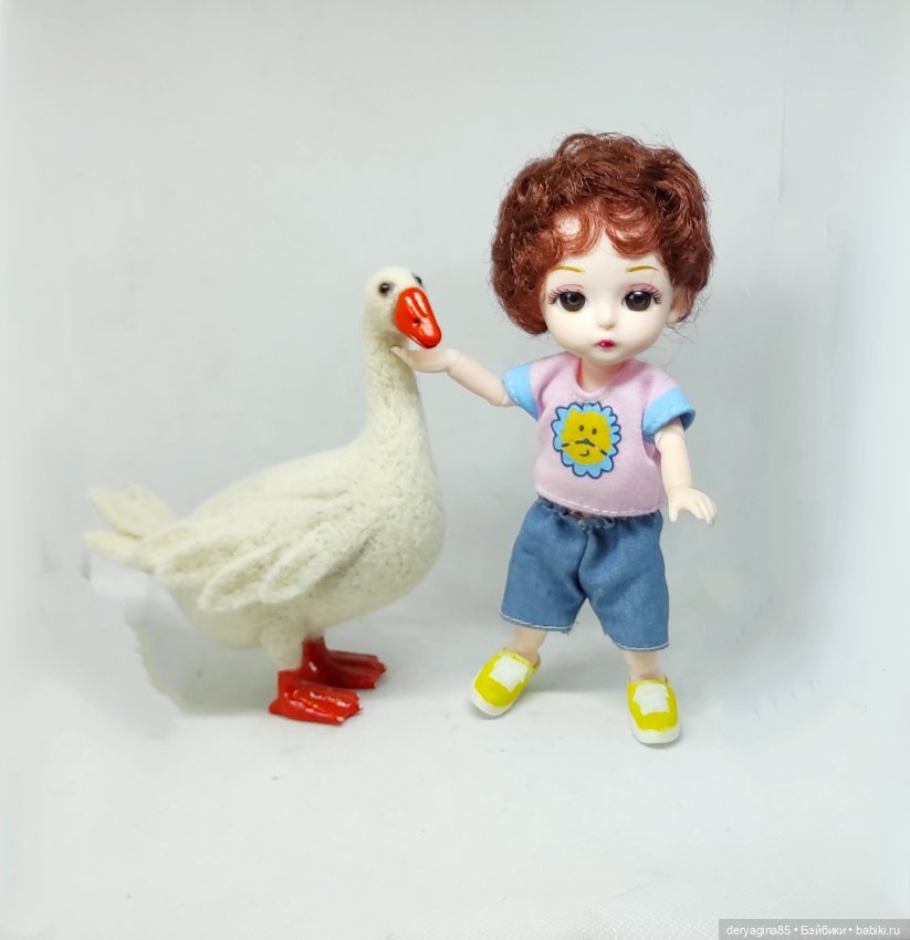 Еще один гусь — Валяные игрушки из шерсти: сухое валяние (фото 8)