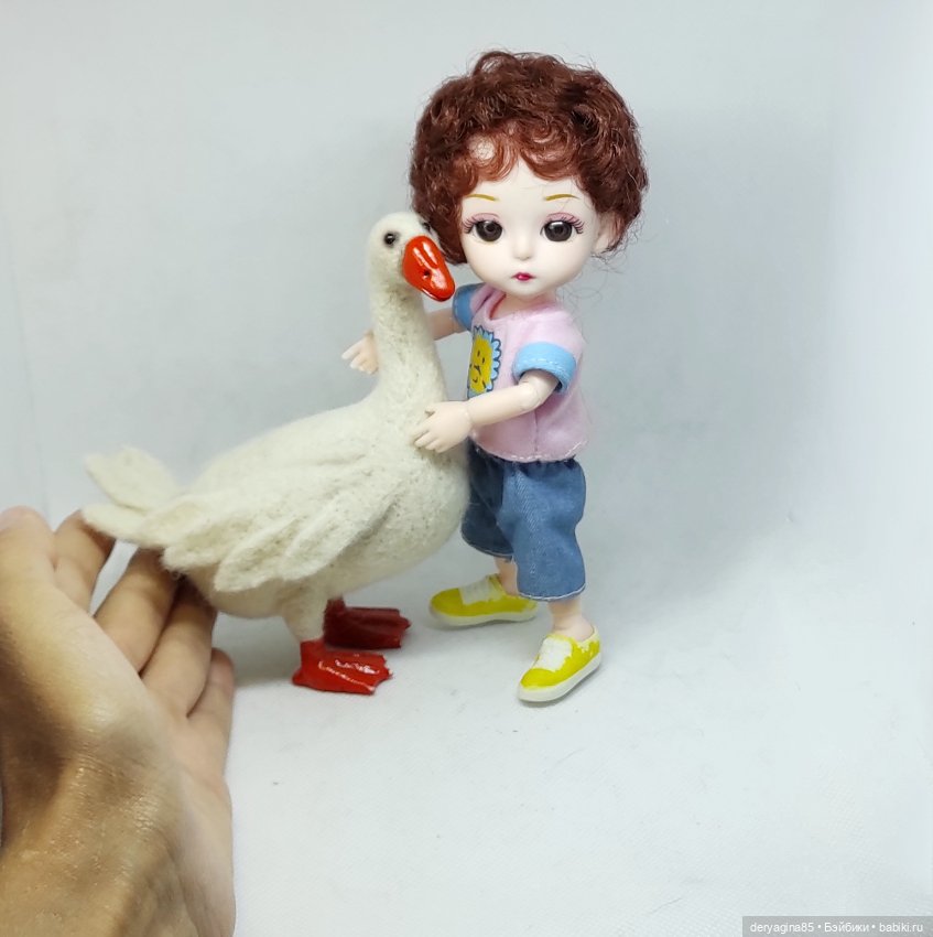 Еще один гусь — Валяные игрушки из шерсти: сухое валяние (фото 9)