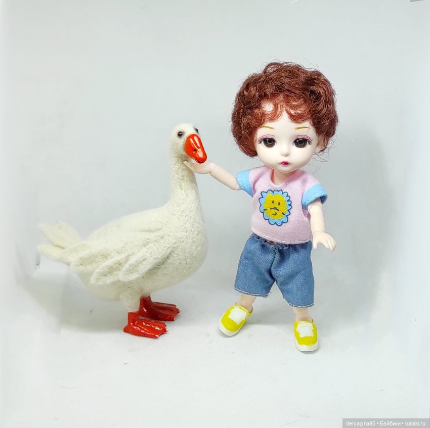 Еще один гусь — Валяные игрушки из шерсти: сухое валяние