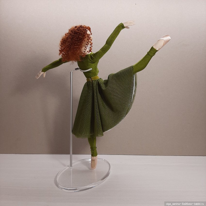 Авторская шарнирная кукла "В балетном классе". Еще одна вариация (фото 4)