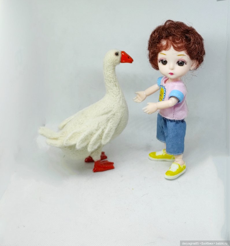 Еще один гусь — Валяные игрушки из шерсти: сухое валяние (фото 6)