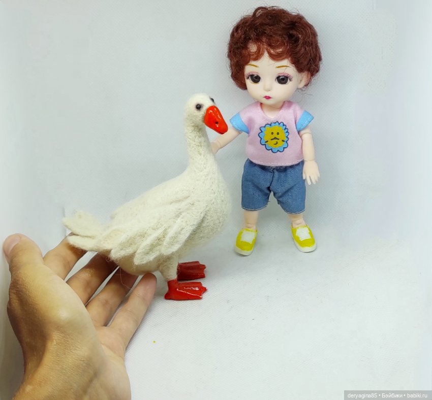 Еще один гусь — Валяные игрушки из шерсти: сухое валяние (фото 2)