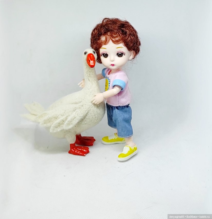 Еще один гусь — Валяные игрушки из шерсти: сухое валяние