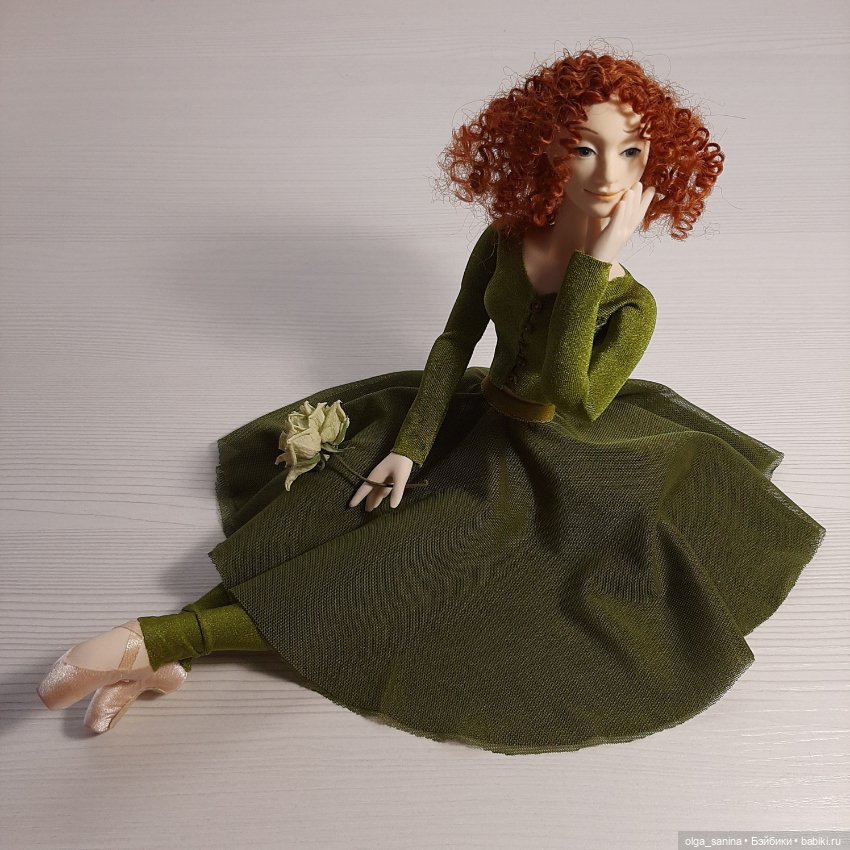 Авторская шарнирная кукла "В балетном классе". Еще одна вариация (фото 8)