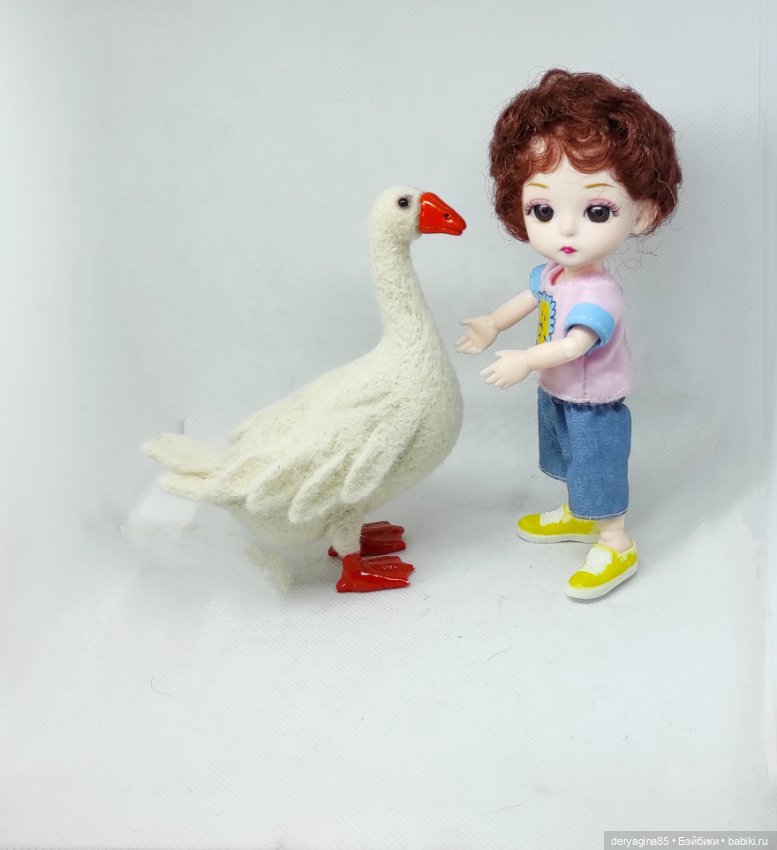 Еще один гусь — Валяные игрушки из шерсти: сухое валяние (фото 10)