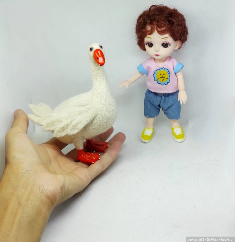 Еще один гусь — Валяные игрушки из шерсти: сухое валяние (фото 3)