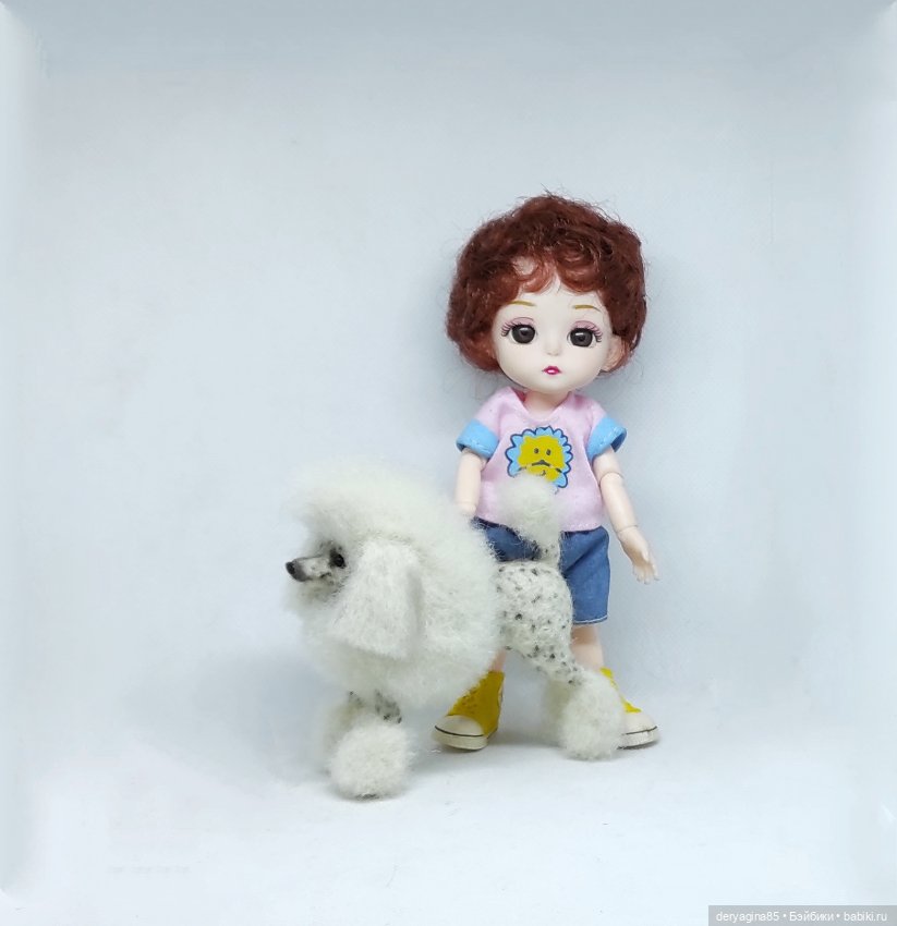 Пудель — Валяные игрушки из шерсти: сухое валяние (фото 10)