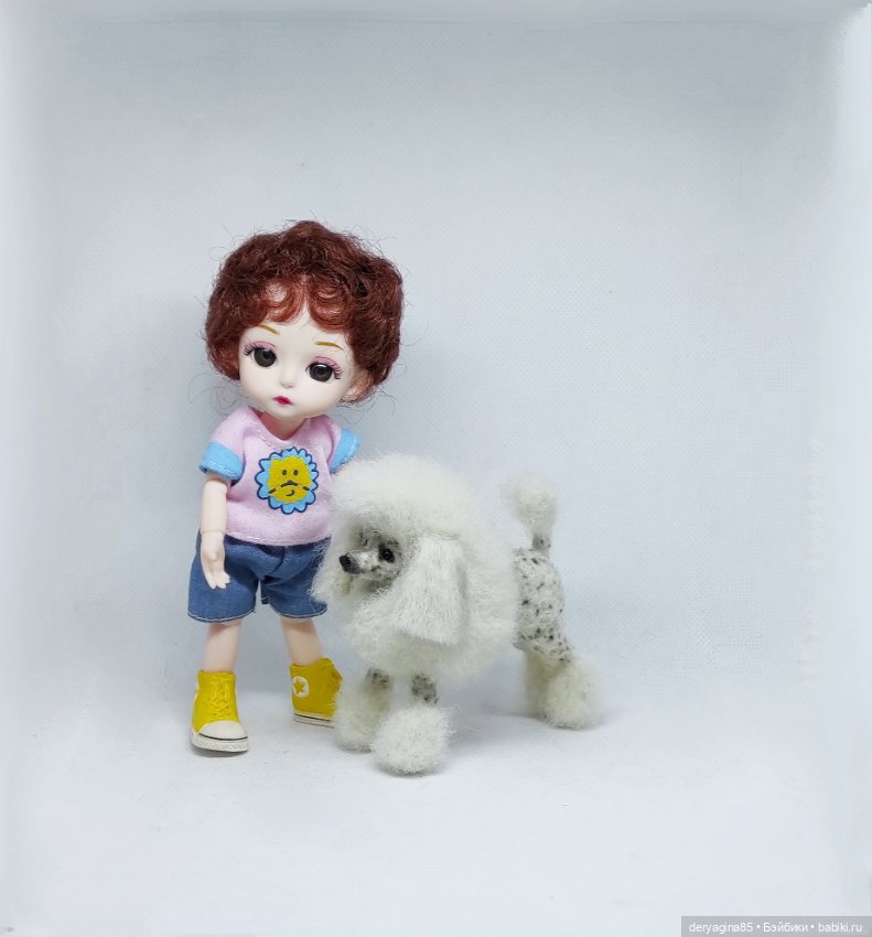 Пудель — Валяные игрушки из шерсти: сухое валяние (фото 5)