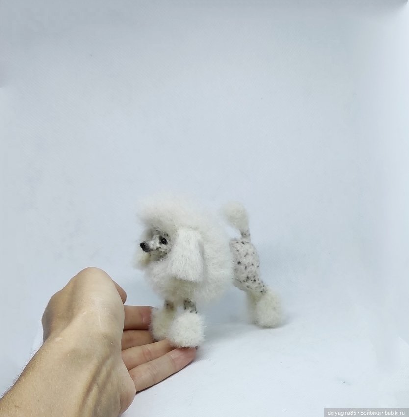 Пудель — Валяные игрушки из шерсти: сухое валяние (фото 3)