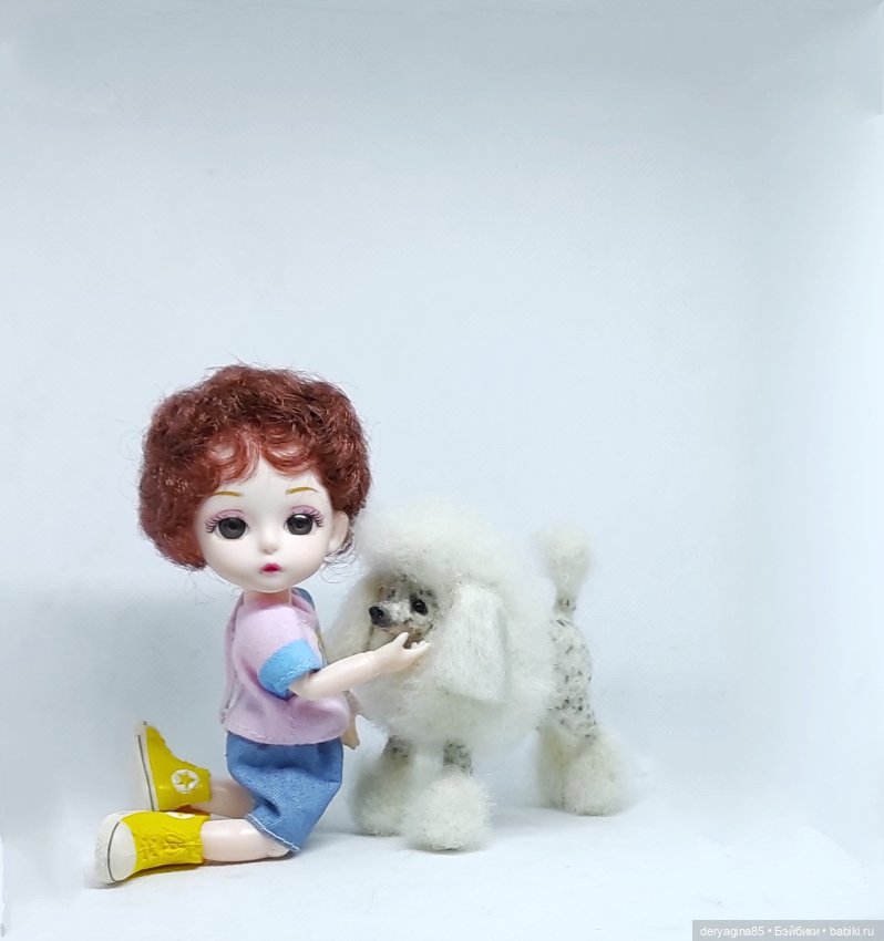 Пудель — Валяные игрушки из шерсти: сухое валяние (фото 7)