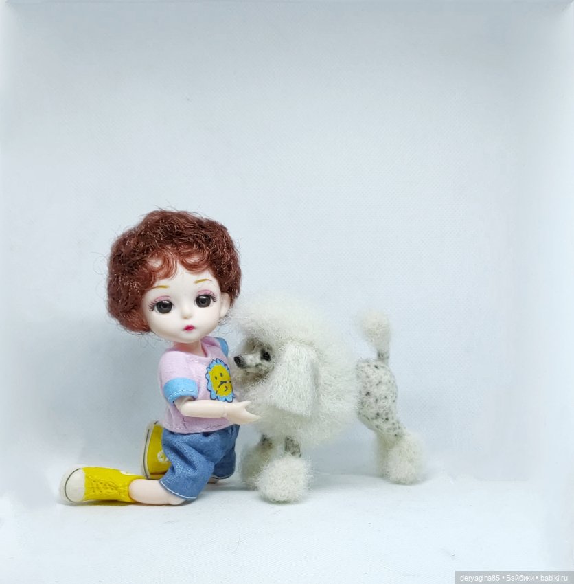 Пудель — Валяные игрушки из шерсти: сухое валяние (фото 8)