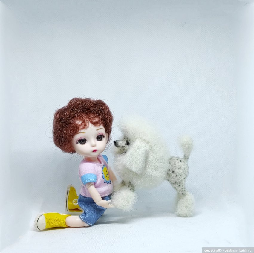 Пудель — Валяные игрушки из шерсти: сухое валяние (фото 9)