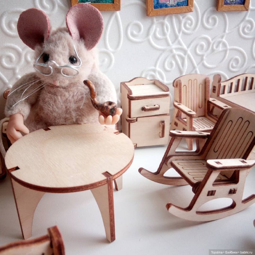 Дедушка и внучок — Авторские игрушки из разных материалов: синельная проволока (фото 3)