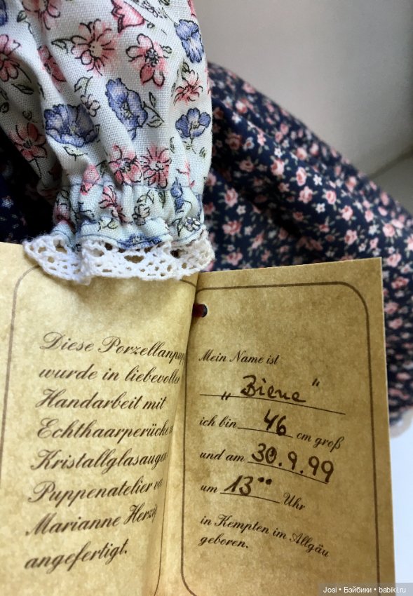 Прелесть Пчелка от Marianne Herzig, молд Effner Jenny