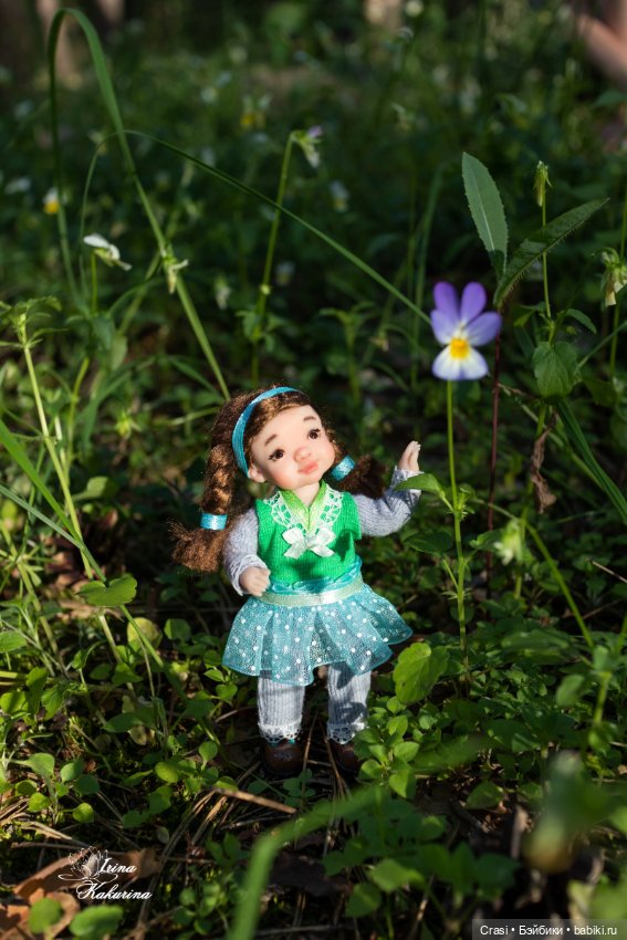 Подвижная малышка — Авторские миниатюрные куклы: лепка (фото 6)