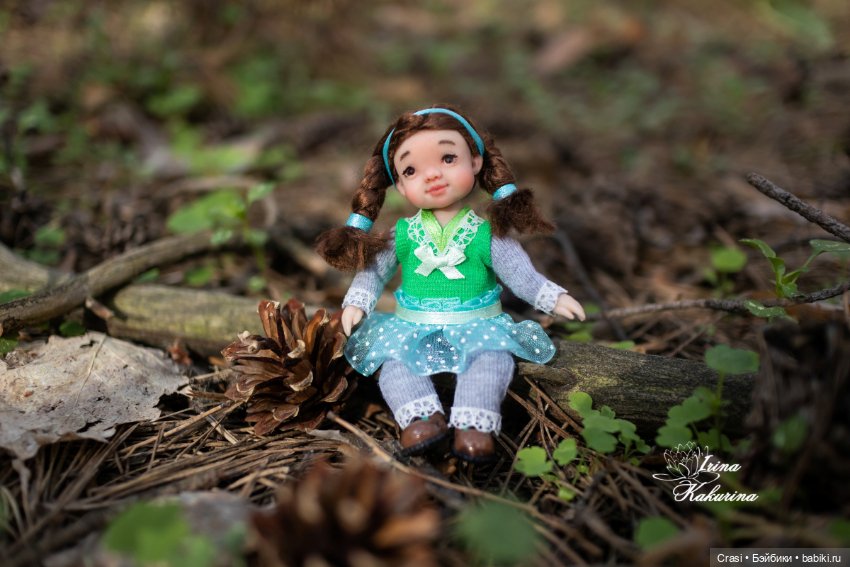 Подвижная малышка — Авторские миниатюрные куклы: лепка