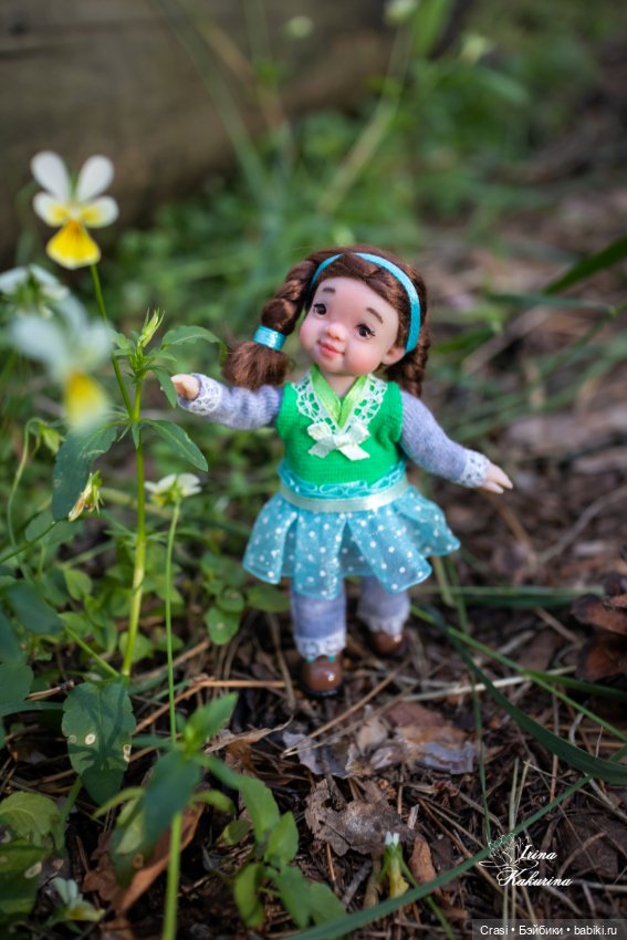 Подвижная малышка — Авторские миниатюрные куклы: лепка (фото 5)