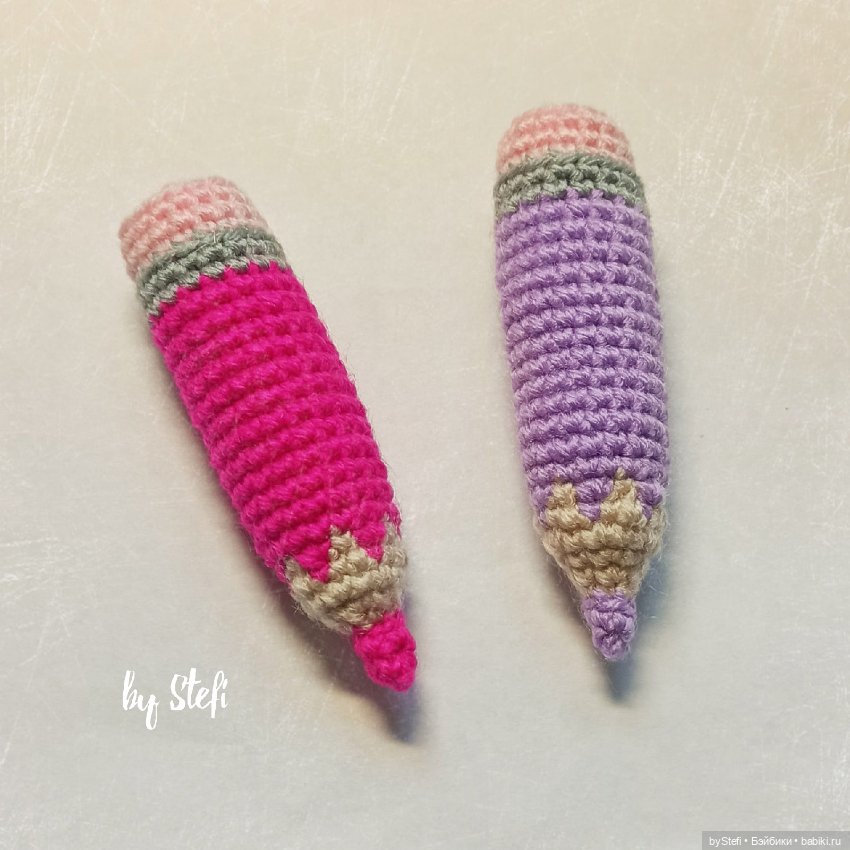 Карандаш-брелок — Вязаные игрушки и амигуруми: крючком (фото 7)
