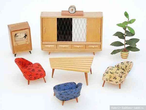 Кукольные домики 1950-60-х г. Гостиная (фото 8)