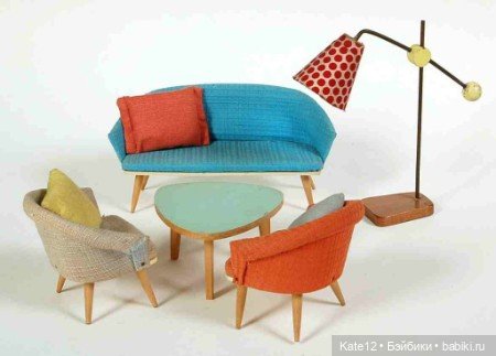 Кукольные домики 1950-60-х г. Гостиная