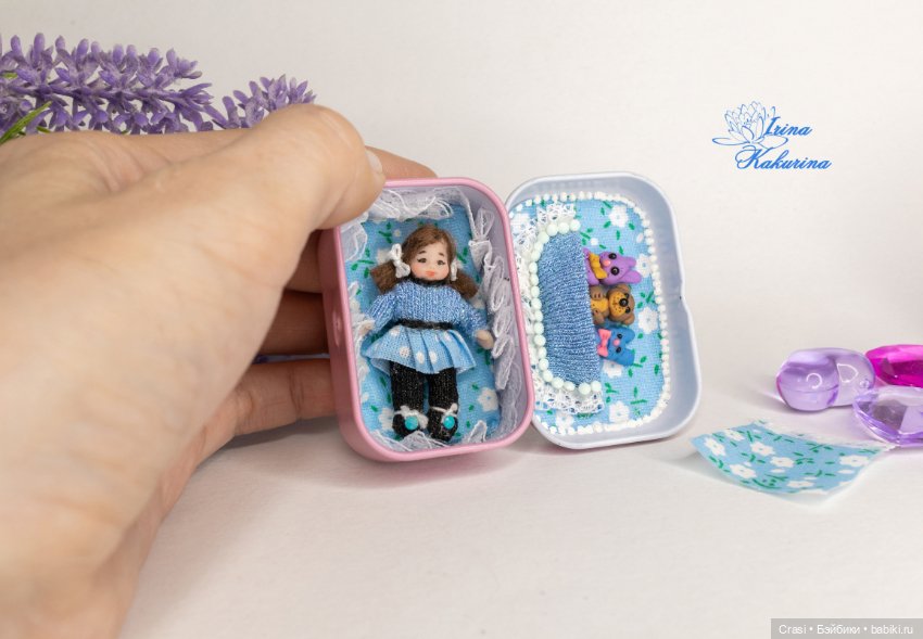 Микро малышка в коробочке-кроватке (фото 3)