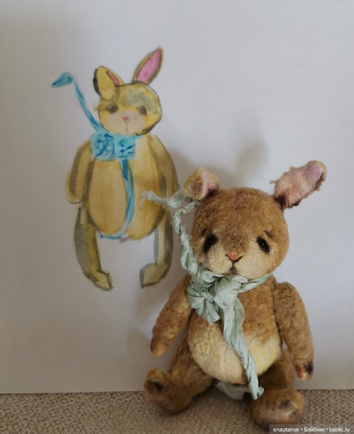 Зайчик в стиле тедди — Авторские мишки Тедди и друзья: фото (фото 6)