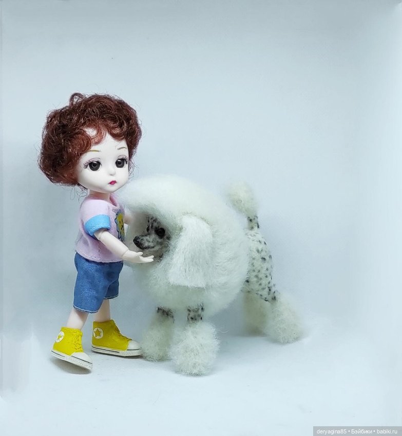 Королевский пудель — Валяные игрушки из шерсти: сухое валяние