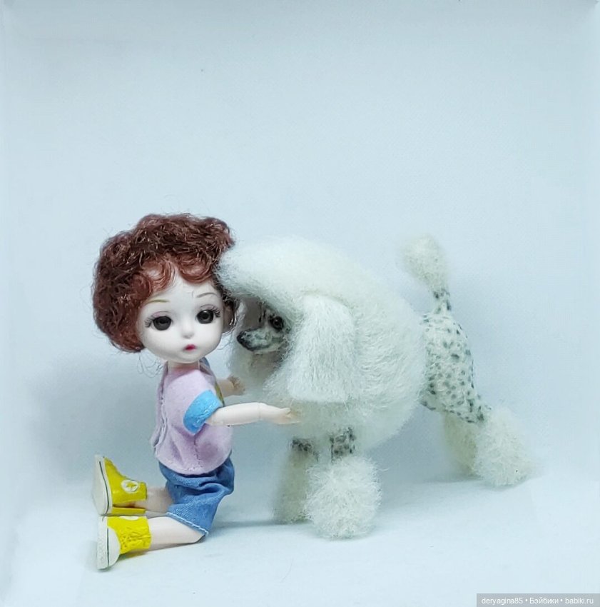 Королевский пудель — Валяные игрушки из шерсти: сухое валяние (фото 6)