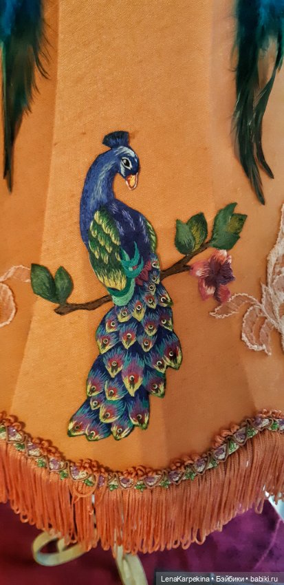 Павлиний абажур — Вышивка крестиком (фото 8)