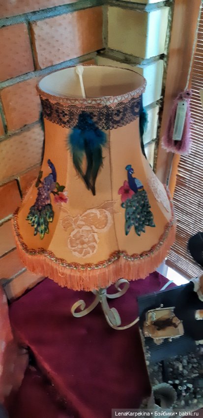 Павлиний абажур — Вышивка крестиком (фото 10)
