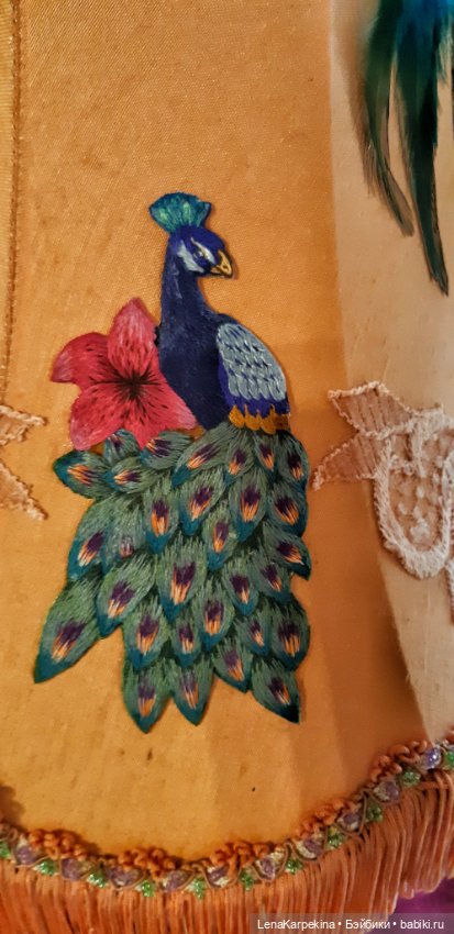 Павлиний абажур — Вышивка крестиком (фото 9)