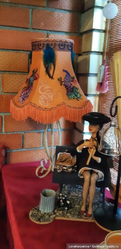 Павлиний абажур — Вышивка крестиком (фото 5)