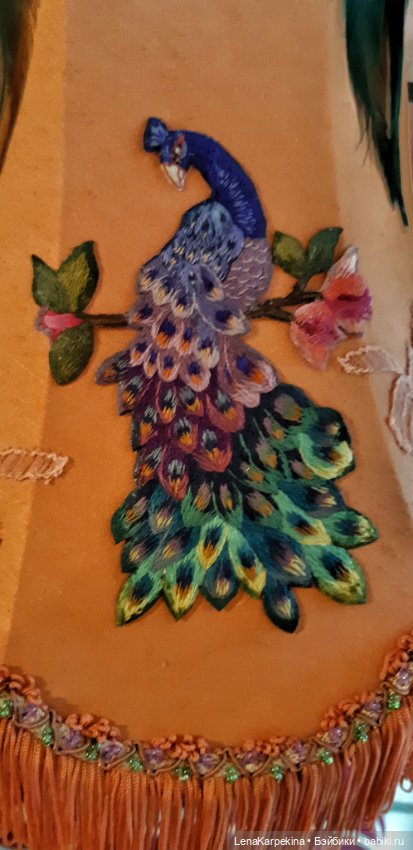 Павлиний абажур — Вышивка крестиком (фото 7)