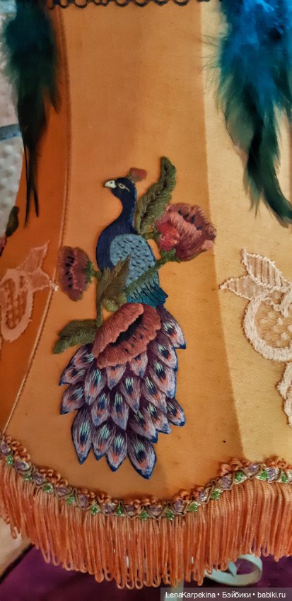 Павлиний абажур — Вышивка крестиком (фото 6)