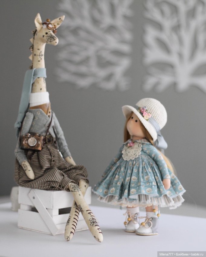 Барышня с мишкой — Авторские текстильные куклы: Вальдорфские (фото 6)