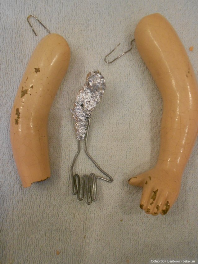 Реставрация опилочной куклы СССР. Загорская Настенька (фото 8)