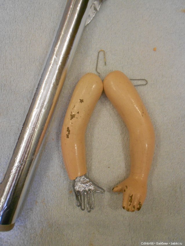 Реставрация опилочной куклы СССР. Загорская Настенька (фото 9)