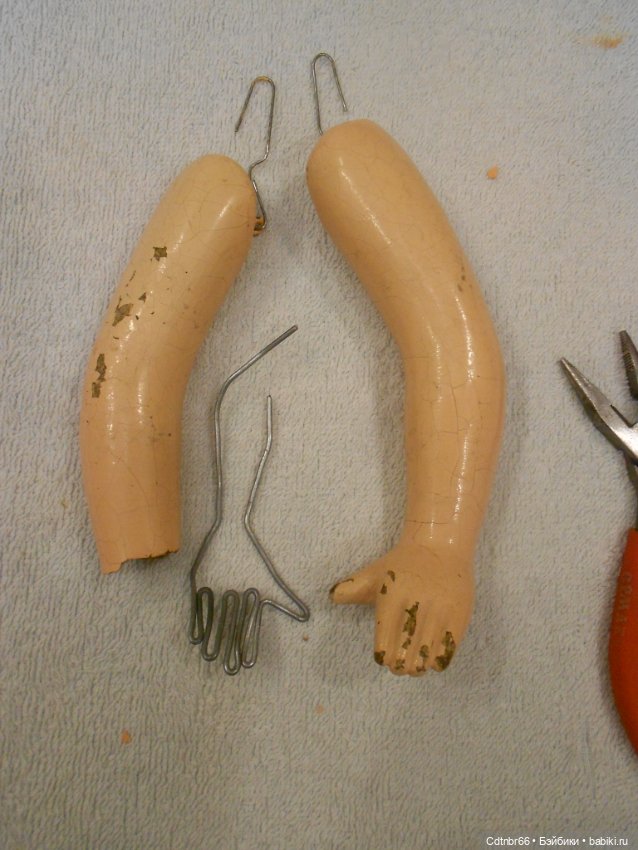 Реставрация опилочной куклы СССР. Загорская Настенька (фото 7)